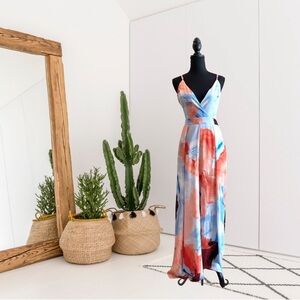 L'atiste Sleeveless V-Neck Bow Tie Open Back Jumpsuit